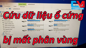 cứu dữ liệu ổ cứng bị mất phân vùng