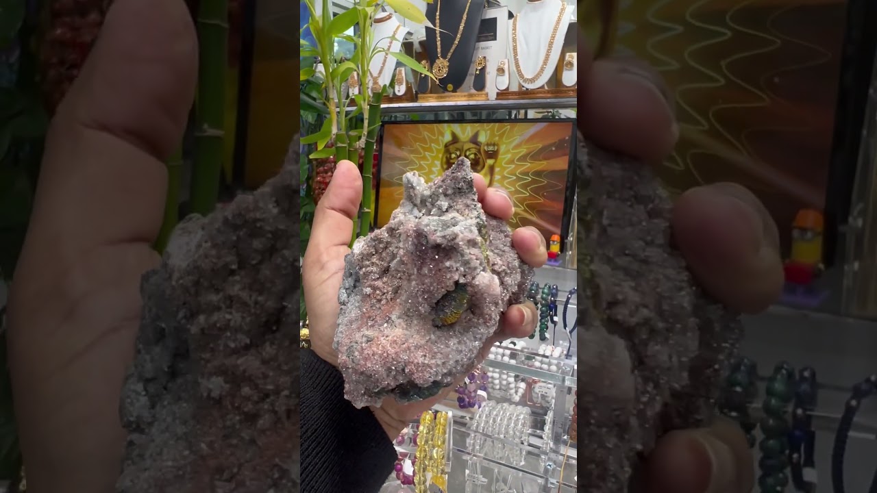 Calcite with Rainbow Pyrite Specimen. 