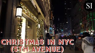 🎄Walking around NYC 🎅| 5th Avenue Christmas Decorations | Christmas/Holiday Season | New York City