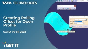 How to Create Rolling Offset for Open Profile | CATIA V5 6R 2023