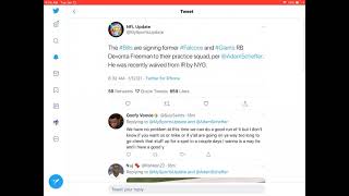 The bills have sign Devonta freeman on practice squad