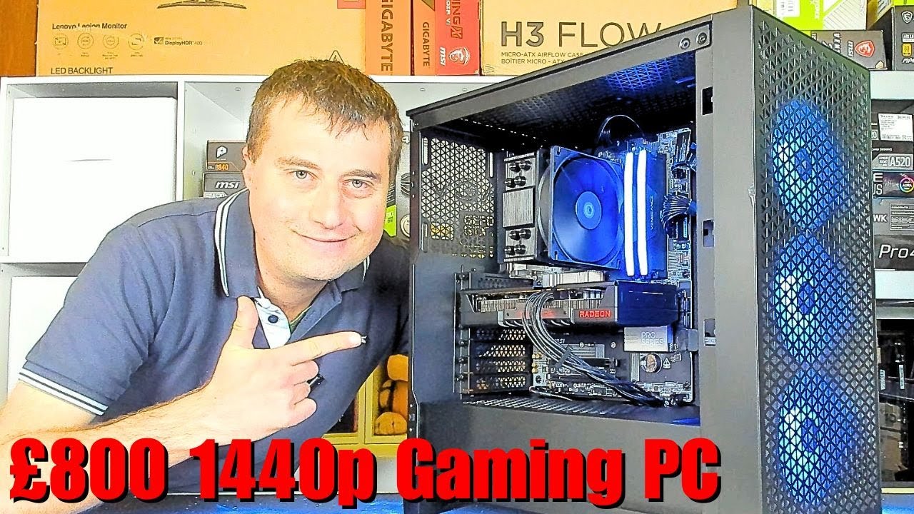 800 1440p Gaming PC Build - Ryzen 5 9600X & RX 9060 XT 16GB - YouTube