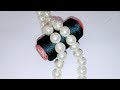 How To Make Silk thread Pearl Necklace//Braid Necklace At Home..!