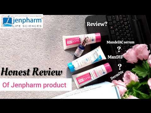 Jenpharm Review || MandelAC serum , DermiVe moisturizer, MaxDIF  facewash || Review:🥳