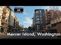 Driving in Downtown Mercer Island, Washington - 4K