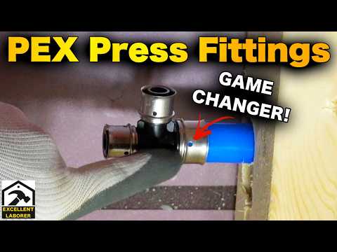 How to Rough-In Bathroom Water Lines with SharkBite PEX Press Fittings (Step-by-Step!)