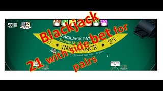 Playing Blackjack 21 with side bet - Online Casino screenshot 2