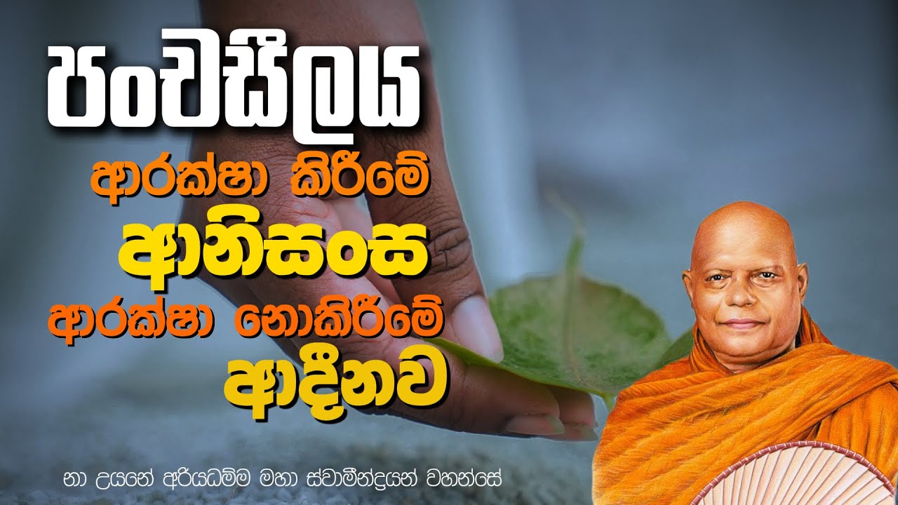 පංච සීලය ආරක්ෂා කිරීමේ ආනිසංස සහ ආරක්ෂා නොකිරීමේ ආදීනව | නා උයනේ අරියධම්ම මහා ස්වාමීන්ද්‍රයන් වහන්සේ