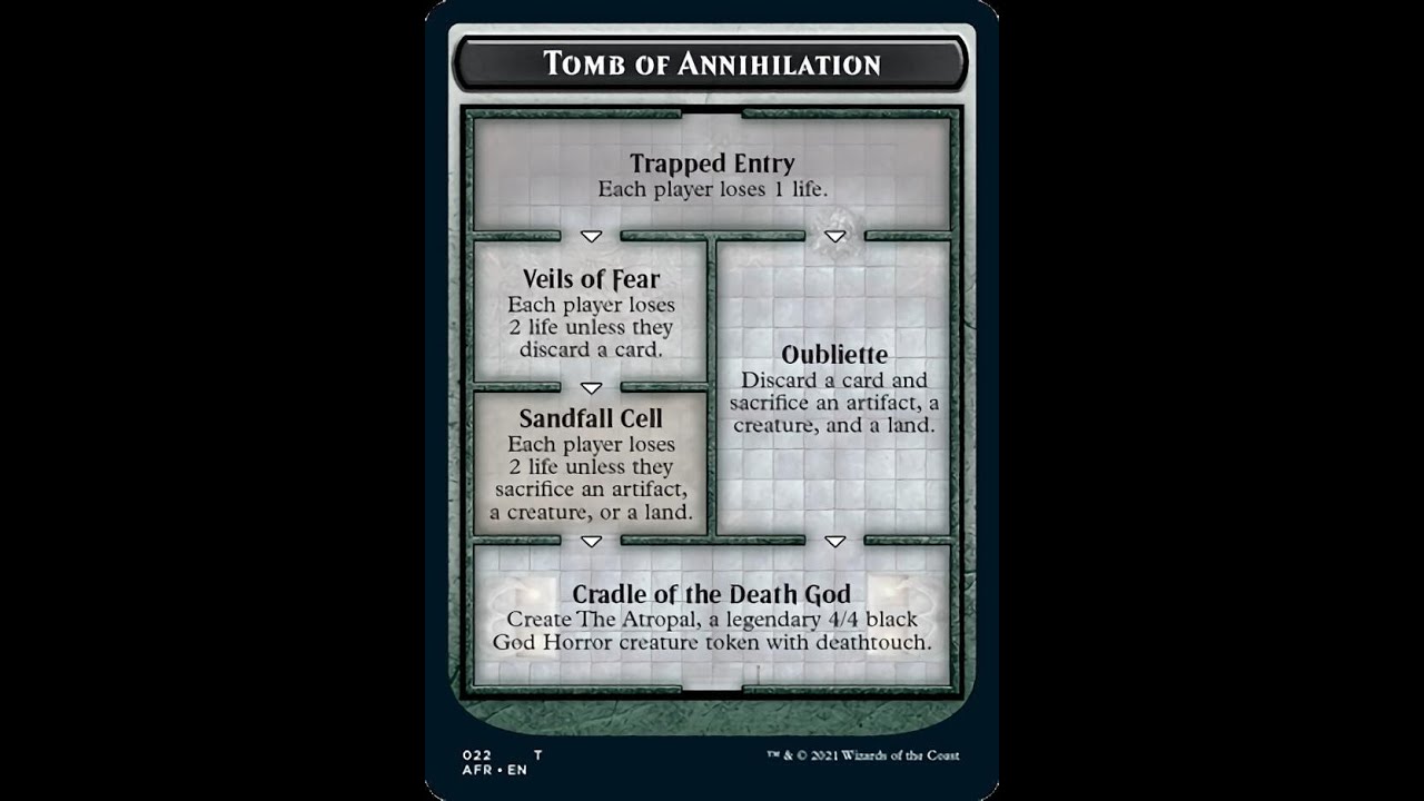 tomb of annihilation mtg card Stainless Steel Token a legendary 4/4 black God Horror creature token with deathtouch. Stainless Steel Tomb of Annihilation