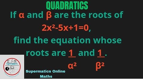 Quadratic Equations | Vieta