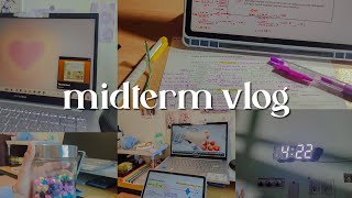 study vlog // pull all nighters for 4th midterm!