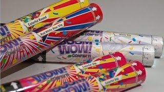 Jumbo Boom Wow Confetti Cannons w/ Red, White & Blue Slip Confetti