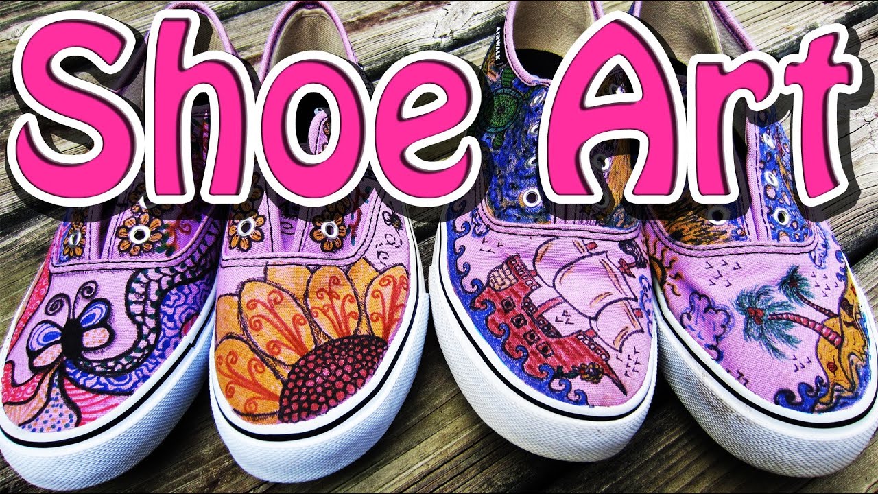 DIY FreeStyle Art For Shoes Tutorial 