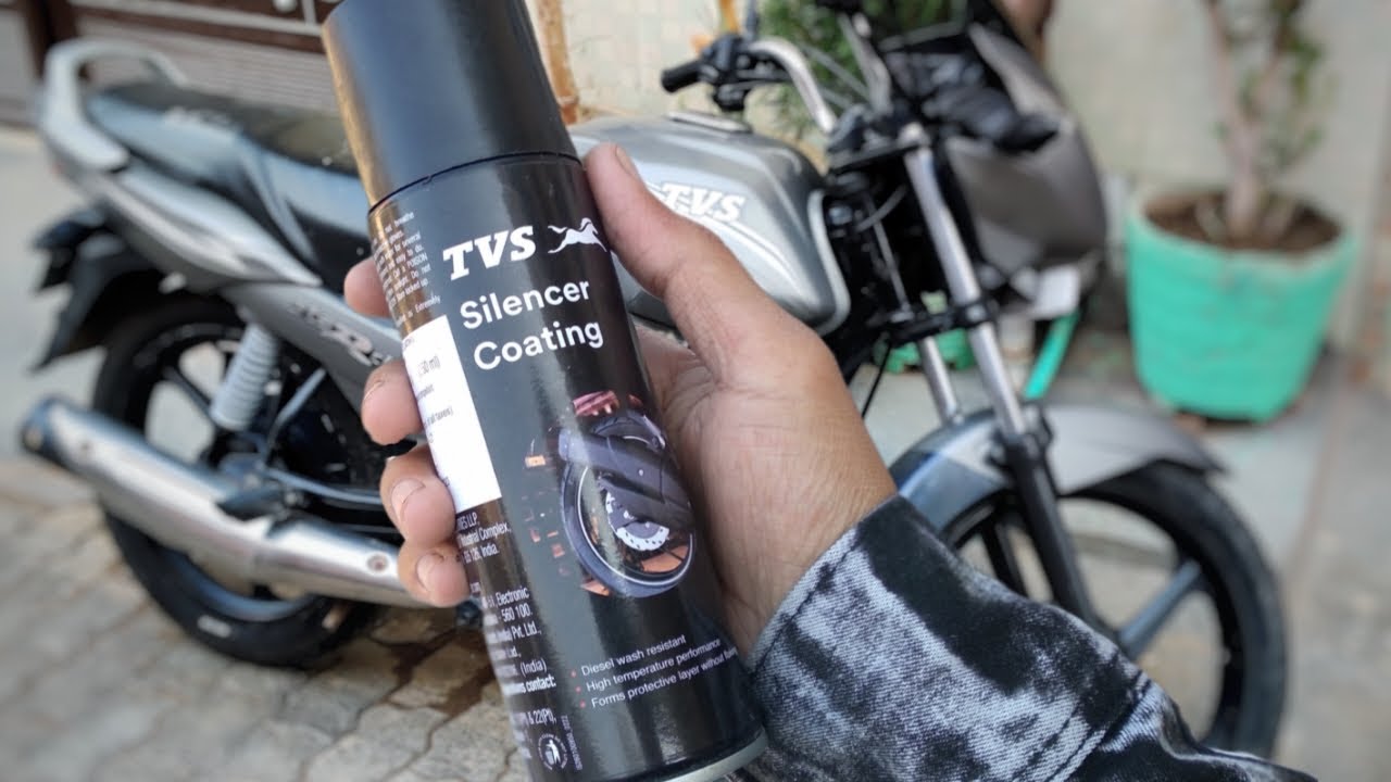 How to Paint Bike Silencer | TVS Star City Plus | TVS Silencer Coating ...