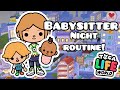 BABYSITTER Night Routine! | Toca Life World