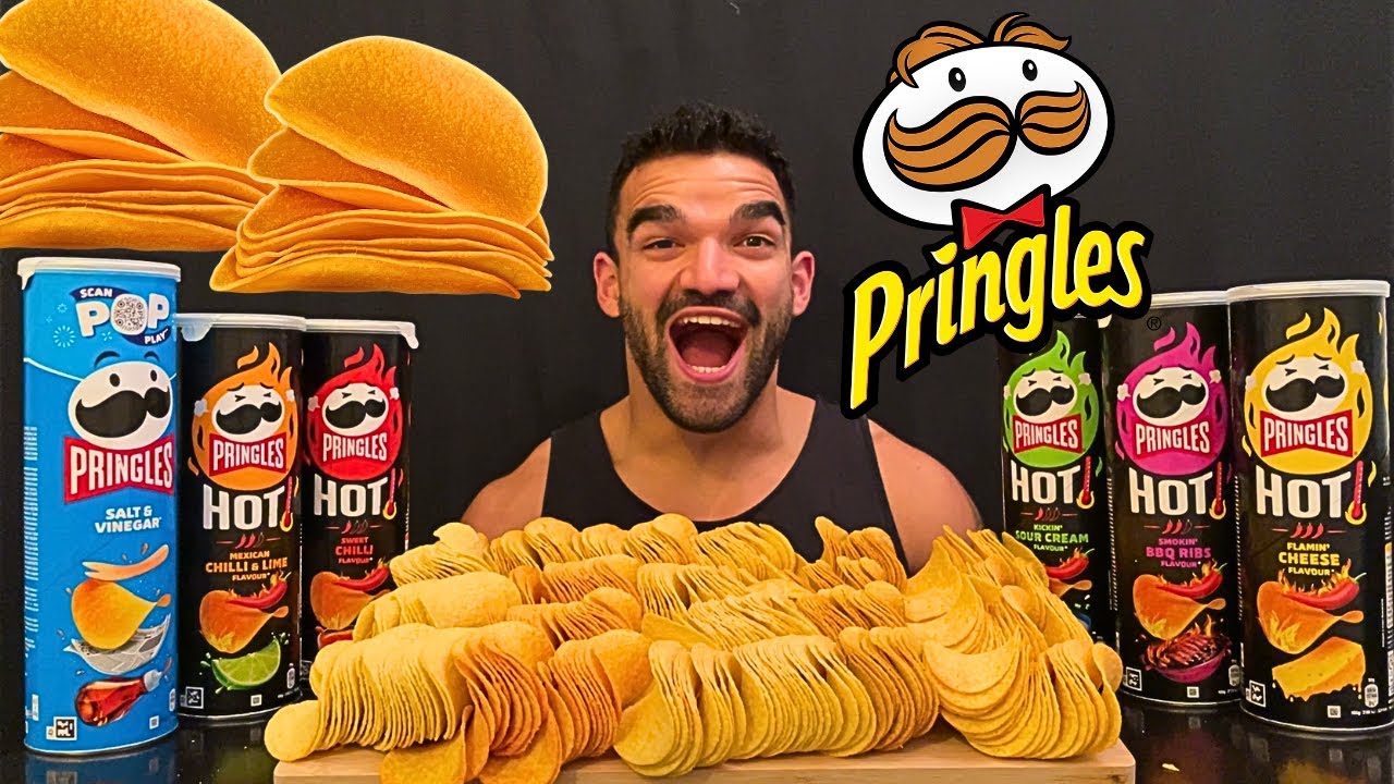 ALL PRINGLES FLAVORS, HOT CHILLI SPICY, SALT & VINEGAR, SOUR CREAM, BBQ RIBS, CHILLI & LIME