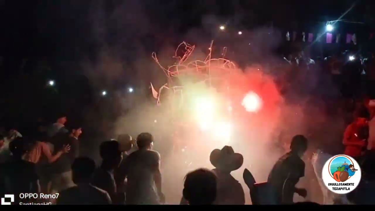 fiesta patronal en tixcuayuca , quema de torito 🐂🎆🎇💥