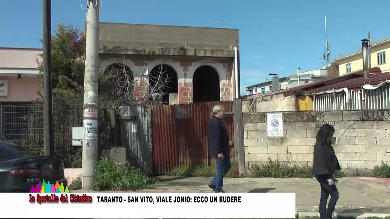 Taranto - San Vito, Viale Jonio: ecco un rudere - YouTube