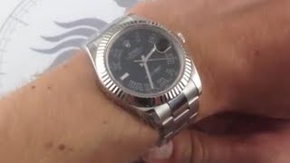 rolex datejust roman numerals black face