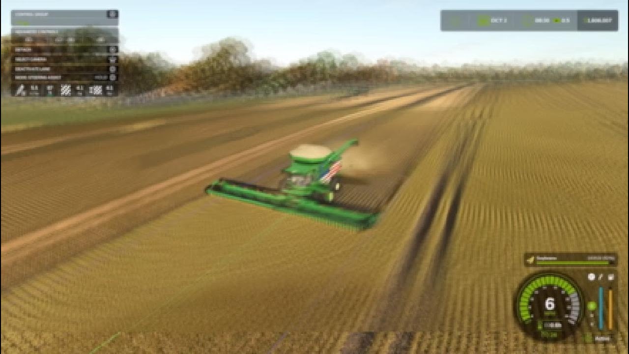 Soybean harvest time lapse