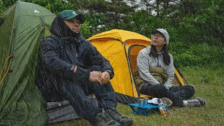 Rain in the camping [ Korea camp ]