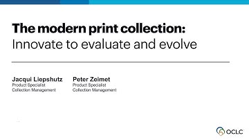 The modern print collection: Innovate to evaluate and evolve