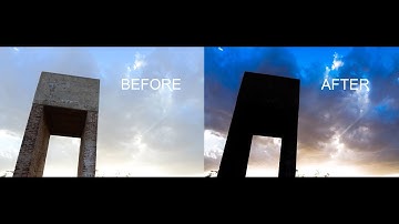 Camera Raw Filter Silhouette Blue Sky effect Photoshop CC 2018