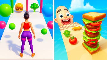 Sandwich Runner 🥪 vs Twerk Race 💃 Max Level Walkthrough | Satisfying Food Run & Funny Gameplay ER241