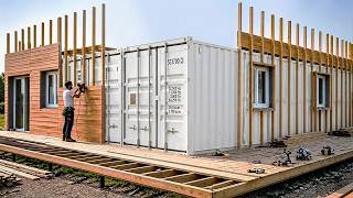 Man spent 3 months building a house from shipping containers | by @TheModernHomeProject
