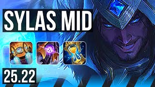 SYLAS vs VEIGAR (MID) | 6 solo kills, 45k DMG, Legendary | NA Master | 25.22