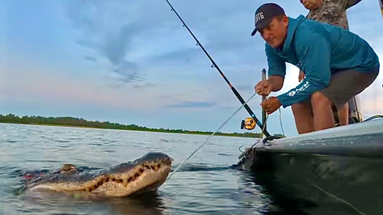 Fell overboard while fighting a gator!!! 