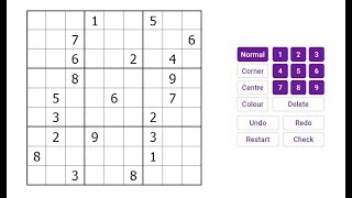 Advanced Sudoku:  Making X-Wings Simple screenshot 5