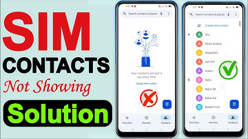 How to Fix SIM Card Contacts Not Showing Problem | Show Sim Contacts in Mobile