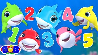 Five Little Sharks - Learn to Count 5 with Fun Rhyme & Kids Song