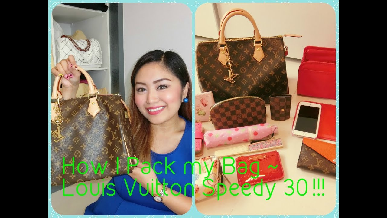 Louis Vuitton Bandouliere 30 Monogram Review,Speedy B 30,How I organize my  bag?,Modelling shots 