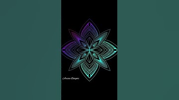 Digital Colourful Mandala created in Procreate | Symmetry in Procreate (#Shorts) #42