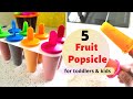 5 sugarfree FRUIT POPSICLES ( for toddlers & kids ) - watermelon mango blueberry cherry strawberry