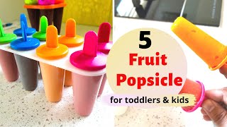 5 sugarfree FRUIT POPSICLES ( for toddlers & kids ) - watermelon mango blueberry cherry strawberry