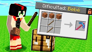 MINECRAFT pero JUEGO en DIFICULTAD BEBÉ 😂 ¿QUÉ TAN FÁCIL ES? 😱 INVICTOR