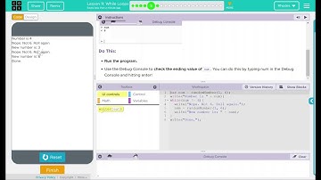Unit 5 - Lesson 11 #5: Debug Console: Variable Values