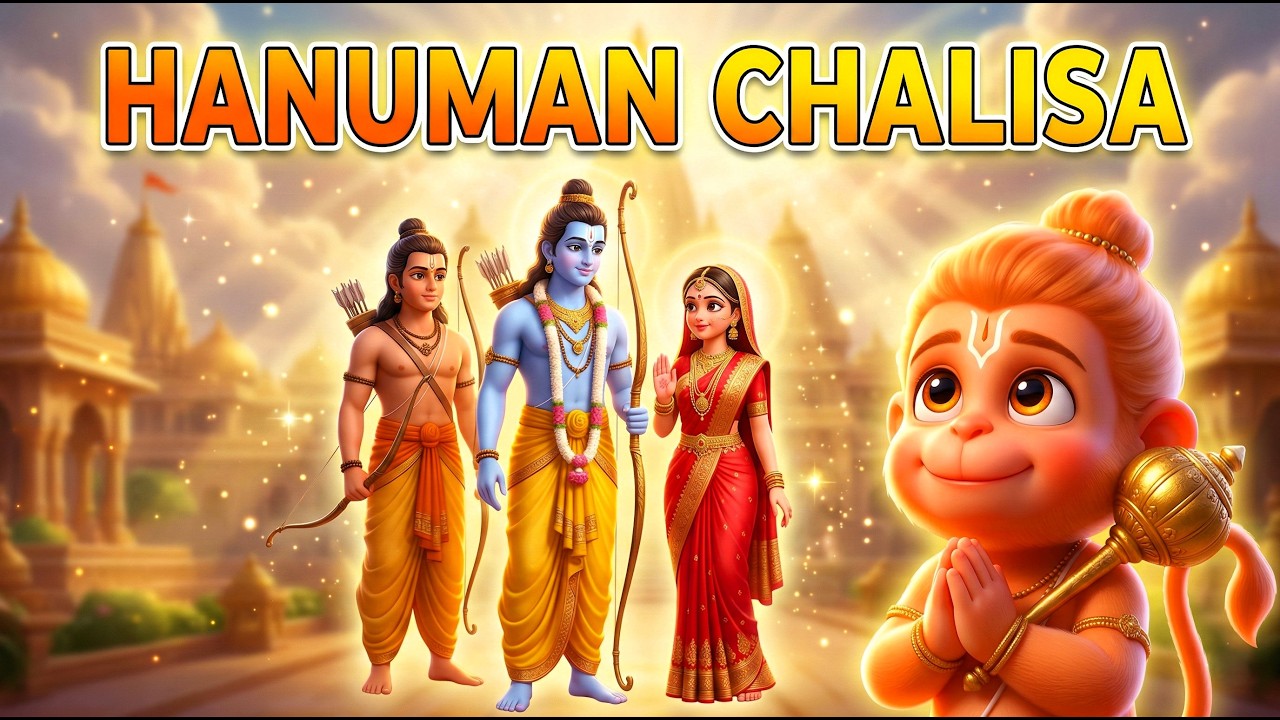 Shri Hanuman Chalisa | 3D Bal Hanuman Animation | Kids Bhakti Bhajan | Aakriti Tales