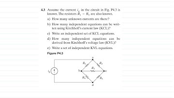 Problem 4.3 (Nilsson Riedel) Electric Circuits 12th Edition - Number of Equations
