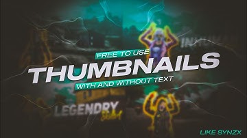 Free To Use Thumbnails Like @SynzX With And Without Text🔥 | PUBG/BGMI