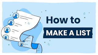 How to make a list
