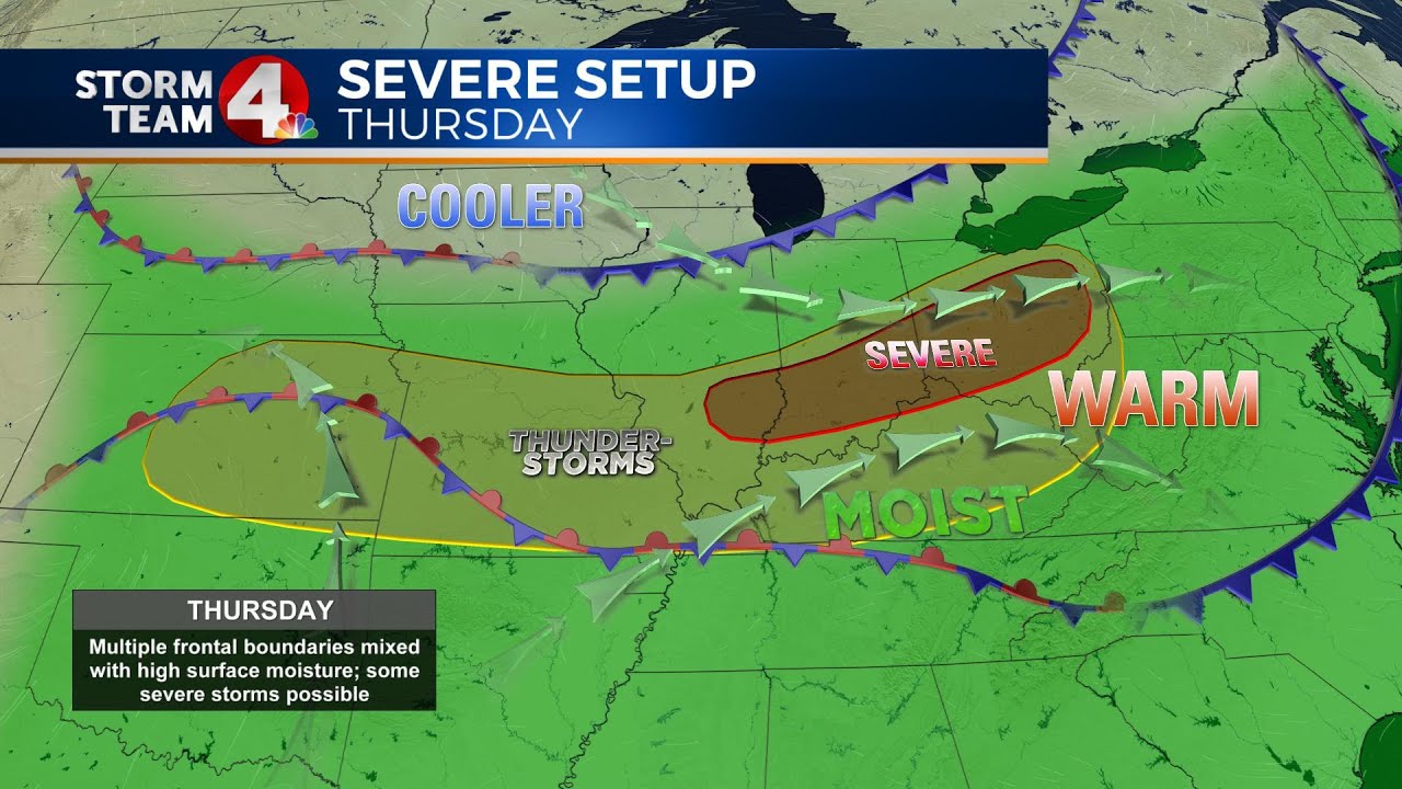 Strong storms possible Thursday - YouTube