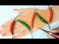 Arabic Simple Mehendi Tricks Chili Design Short