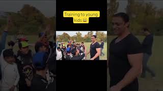 Shoaib akhtar giving training to young group🫡#cricket #shoaibakhtar #trending #training #shorts
