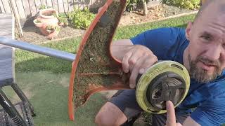 Stihl trimmer head C26-2 line replacement reloading / head removing