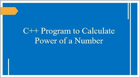 C++ Program to Calculate Power of a Number || without using pow() function.