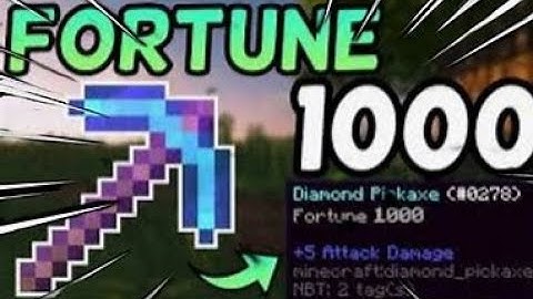 How to get FORTUNE 1000 picax in minecraft (1.16)